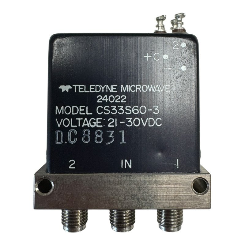 CS33S60-3 Teledyne Coaxial Switch DC-18Ghz 21-30V SMA